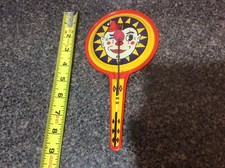 Vintage Rare Kirchhoff Metal Toy Tin Litho Clown Halloween Party Noise Maker