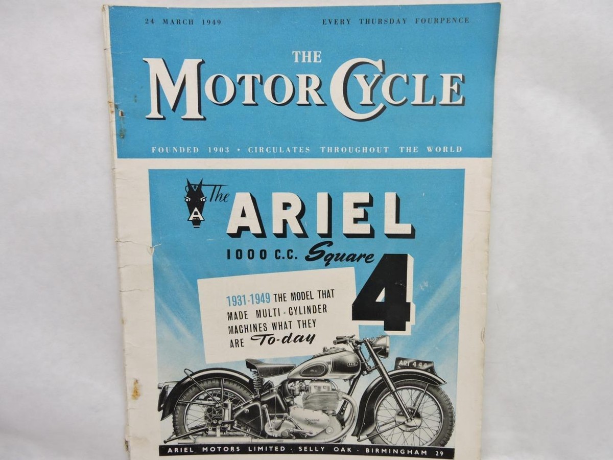 24 March 1949 The Motor Cycle Ariel 1000cc Square Ariel 444 B14106