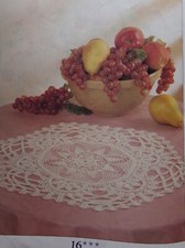 Lacy Latticework Doily; 198-16 vintage crochet pattern