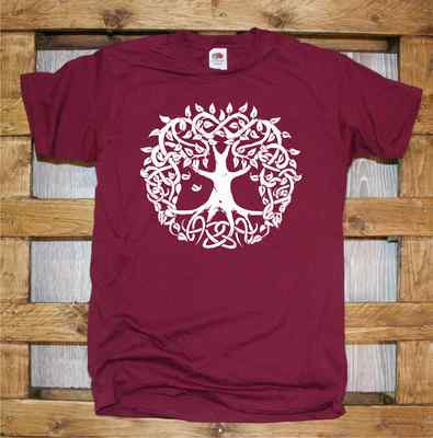 J318 Tree of Life Celtic Braid Jersey Celtic Irish Ireland T-shirt