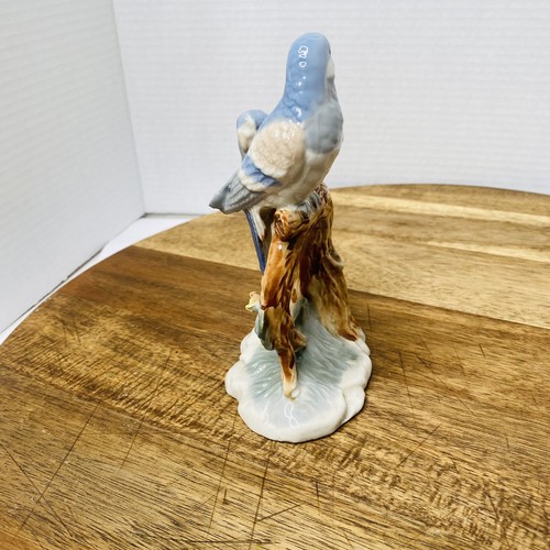 Vtg Duncan Royale Fine Porcelain Blue Birds Bird Parakeets Roses - Picture 7 of 13