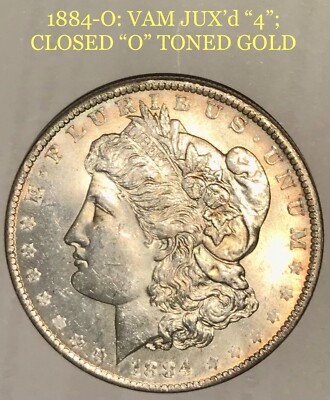 アメリカモルガンONE DOLLAR-シルバーコンチョ 1884年製 SCARCE VAM CLOSED 
