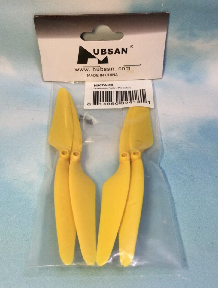 Original Hubsan H507A Quadcopter Drone Full Set Propeller Blades Yellow H507A-03 - Image 3 of 4