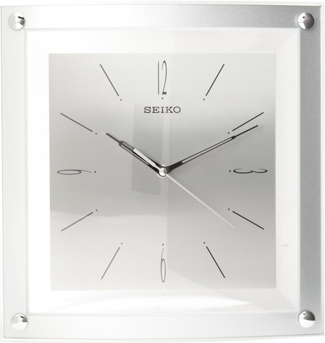 Wall Clock Quiet Sweep Second Hand Clock Silver-Tone Metallic Case - Picture 2 of 2