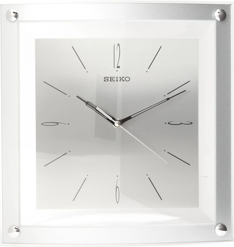 Wall Clock Quiet Sweep Second Hand Clock Silver-Tone Metallic Case - Image 2 of 2