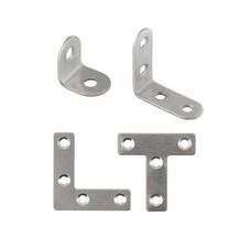 2/4/6/8pcs stainless steel Angle Plate Corner Brace L Shaped Flat Repair Bracket