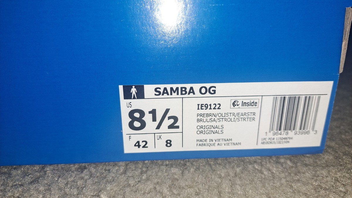 SAMBA OG MEN Size8.5ColourPreloved Brown / Olive Strata / Earth | eBay