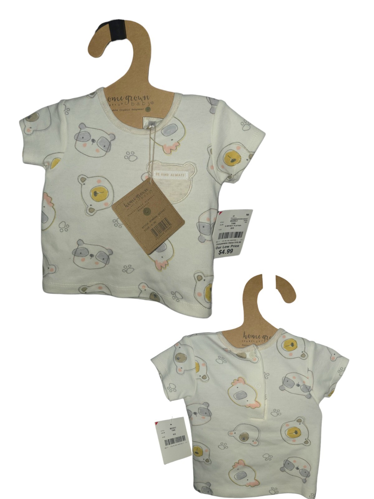 NWT 0-3 Months Unisex Bench and Home Grown Baby Outfit Set and Nuk Pacifier Set image 3