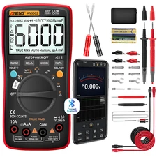 Bluetooth Multimeter Digital Tester Auto-Ranging TRMS 6000 Counts Ohmmeter for A