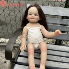 28" Reborn Baby Toddler Girl Doll Without Cotton Painted Kit Assembled Part