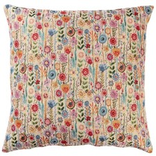 Secret Garden Tapestry Extra-Large Cushion. Multicoloured Flower Design. 23x23"