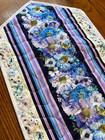 Handcrafted-Quilted Table Runner- Spring Is Coming -Flowers Various Blues 2025 — photo 3