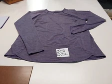 Tek Long Sleeve Womens XL Workout Gear Purple Pinstripe