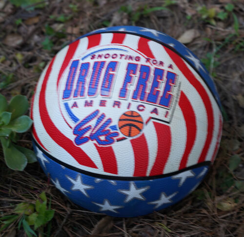 Sterling Basketball USA Stars Streifen Flagge DRUG FREE AMERICA Elks Hoop Shoot - Bild 3 von 6