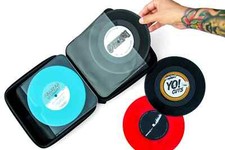 Restive Design: 7-Inch Vinyl Record Storage Carrying Case   Water Resistant EVA