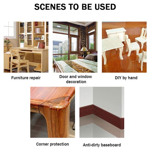 Realistic Woodgrain Repair Adhensive Duct Tape For Home Furniture Decora - Picture 8 of 18