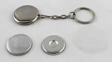 Key chain Button Parts with Mirror Back Cover  1-1/4" 32mm for Button Maker