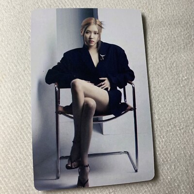 Rose BLACKPINK Green V Black Edition Celeb K-pop Girl Photo Card Black Pink