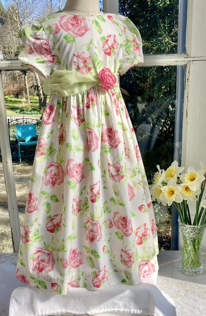 Ensemble Fille Hartstrings Printemps/été - Top Et Skort Vert/rose à Pois, Taille 5, Occasion Très Bon état