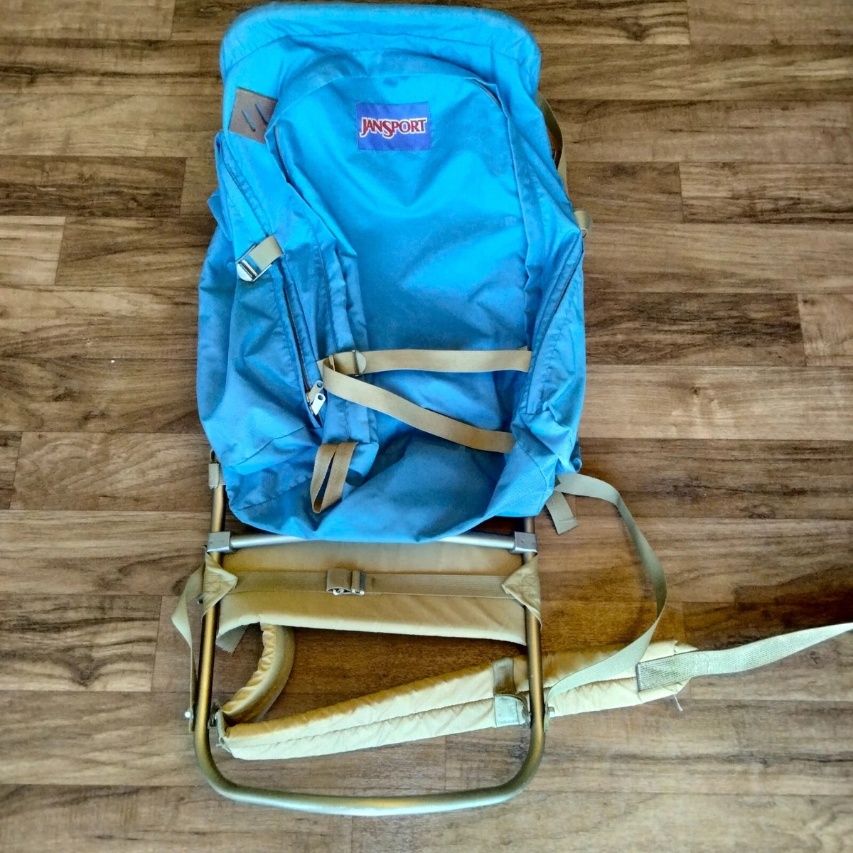 Vintage 1980s Jansport External Frame Backpack Blue Made in USA