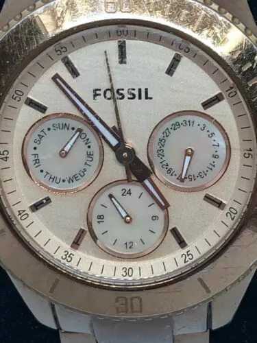 Fossil ES2859 Stella Women s Stainless Steel Analog Rose Gold Dial Watch E195