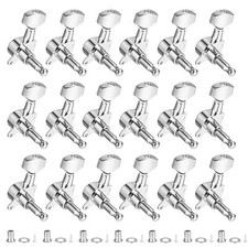R Guitar String Inline Tuning Pegs Locking Tuners Keys Machine Heads Chrome USA