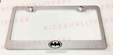 Batman Superhero Stainless Steel Chrome Finished License Plate Frame Holder