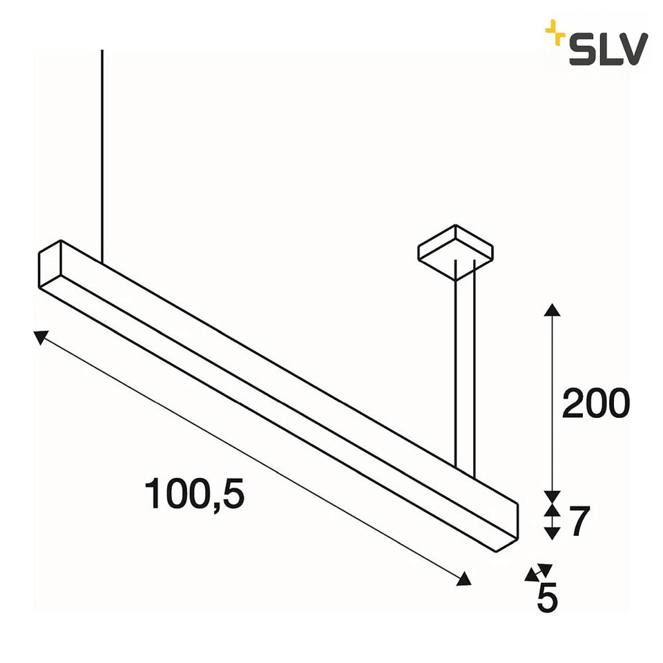 LED Profil-Pendelleuchte GLENOS, 100.5cm, UGR < 28, dimmbar 1-10V, 43W 4000K 330 - Bild 4 von 4
