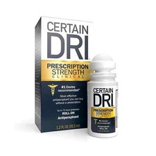 Certain DRI Prescription Strength Clinical Antiperspirant Roll - On, (1.2 fl oz)