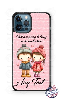 Precious Boy and Girl Hang On Personalized Phone Case fits iPhone Samsung gift