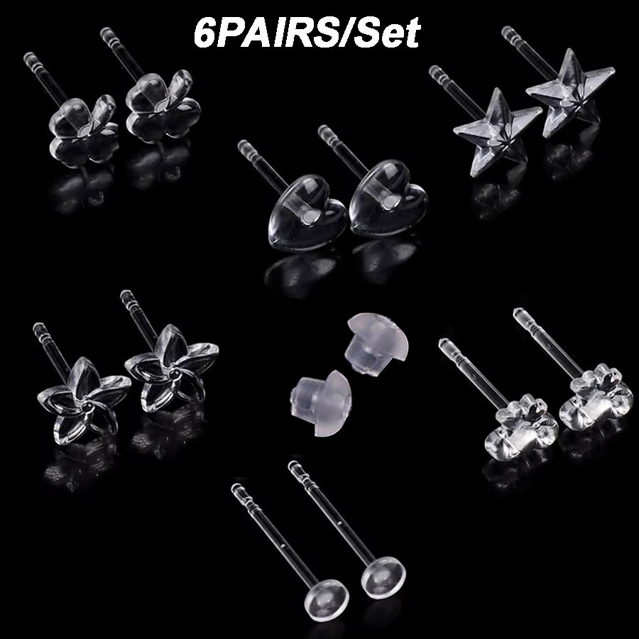 Hypoallergenic Earrings Silicone Earrings For Sensitive Ears Clear