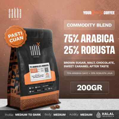 SPECIAL MIX INDONESIAN COFFEE BEANS 75% ARABICA Crema Espresso Blend 