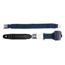 Retrobelt Dark Blue Pushbutton Retractable Lap Seat Belt Bench Seat