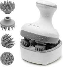 Electric Scalp Massager, Portable Rechargeable Head Massager with 8 Removable