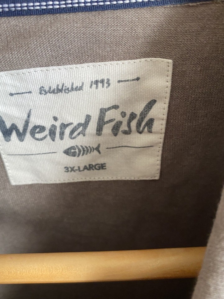 weird fish polo shirt xxxl Grey Good Condition eBay
