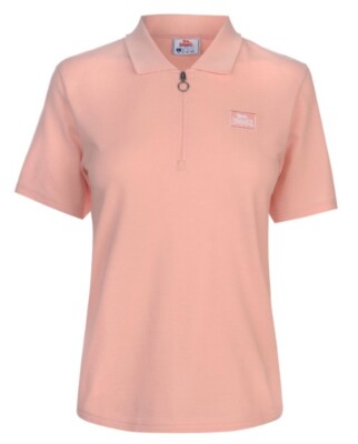 Lonsdale London Women's Lion Polo Shirt Pink White All Sizes New With Tag