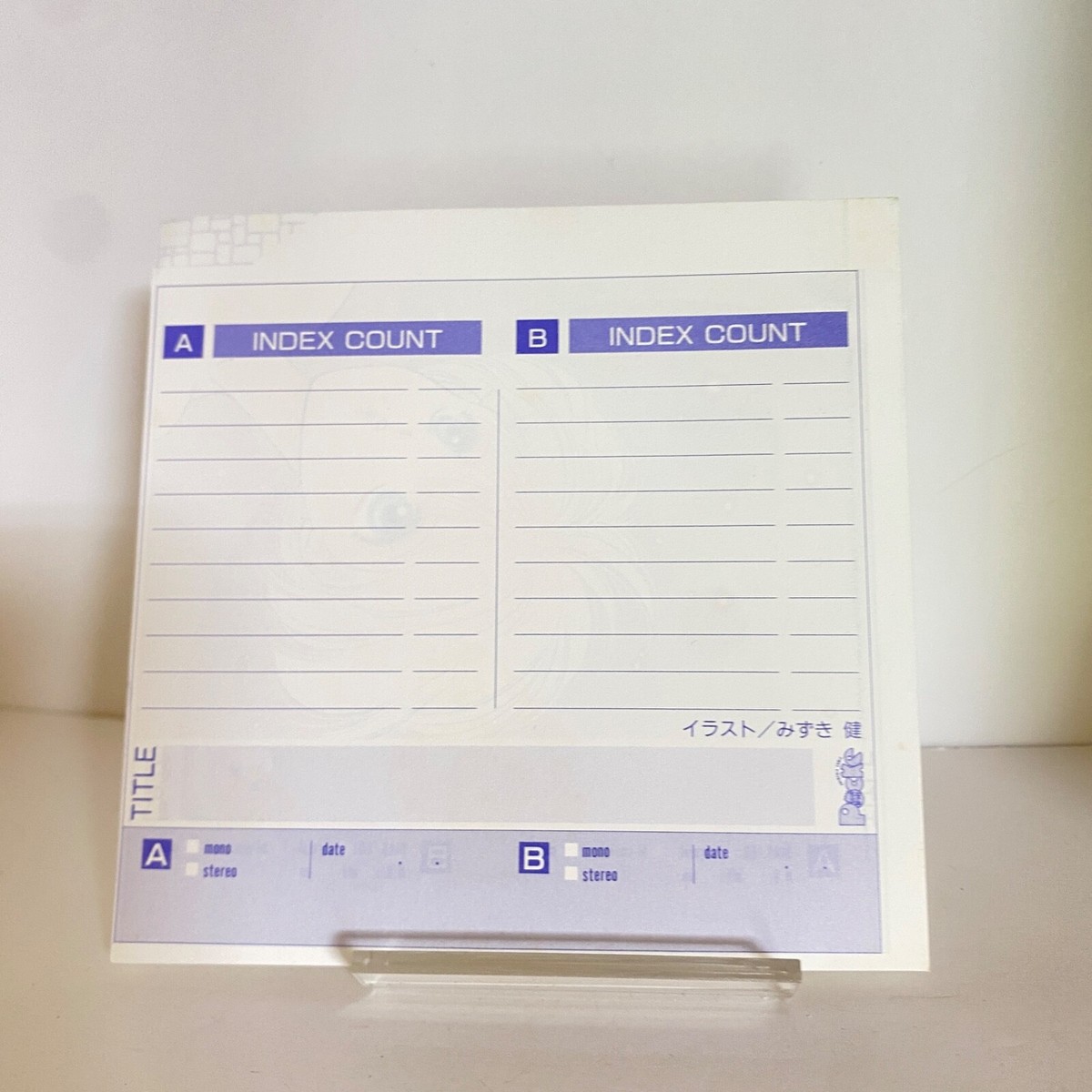 Cassette Tape Index Label Card Rare Comic Pocke Vintage Girl