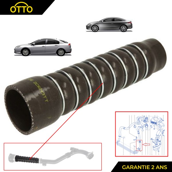 Partsline Laguna III Grandtour 1.5 Dci Luft-Luft-LadeluftküHler Schlauch Schwarz-image
