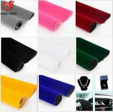 40 145cm MultiColor Flocking Felt Self-adhesive Fabric DIY Jewelry Drawer Decor