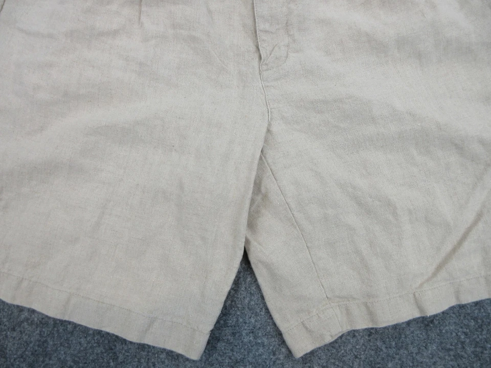 Eddie Bauer Shorts Mens Adult 36 Beige Linen Chino Outdoors Preppy Casual 36X22 - Image 2 of 4