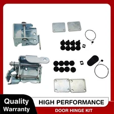 Front Upper Lower Door Hinge Kit Set LH Driver Side For 94-05 Chevrolet GMC S10