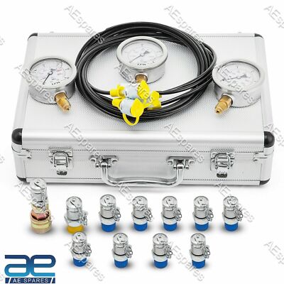 Hydraulic Pressure Gauge Test Kit Excavator Portable Tester 8600PSI New