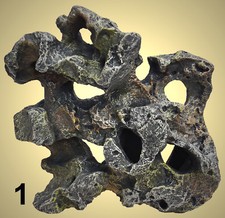 Aquarium Deko 🐟 LOCHGESTEIN PFLANZSTEIN 🐟 Terrarium Felsen Dekoration Zubehör