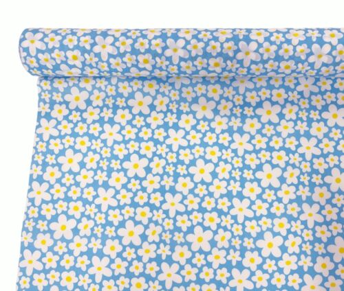 Floral Polycotton Fabric Lightweight Dressmaking Material Flowers Ditsy Summer - Picture 64 of 117