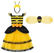 ReliBeauty Bumble Bee Costume Kids Bee Costume Toddler Fancy Dress with Bee W...