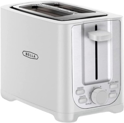 BELLA 2 Slice Toaster with Auto Shut Off - Extra Wide Slots & Removable Crumb Tr