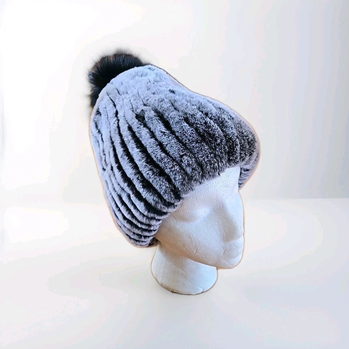 Bunny Fur Hat Blue Kelli Kouri Women\ display picture 2