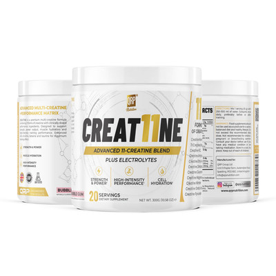 QRP Nutrition Creat11ne 300g (Premium 11 Kreatine Mischung) - Kaugummi Geschmack
