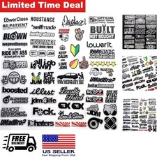 57 Pcs Jdm Car Decals Funny Racing Stickers Waterproof Pvc For Car Bumper 57 Pcs Jdm Car Decals Funny Racing Stickers Waterproof Pvc For Car Bumper