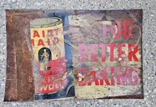 Vintage Dairy Maid tin sign wall plaque American bakery shop display 1930/40's